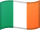 Icon of the Irish flag with vertical green, white, and orange stripes, representing Ireland.